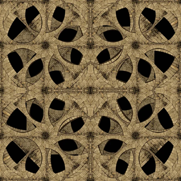 茶色の色でデジタルのコラージュ手法抽象的な幾何学的なシームレス パターン中世モチーフ背景デザイン — ストック写真
