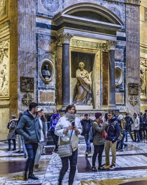 Roma Italia Dicembre 2017 Veduta Interna Del Pantheon Romano Con — Foto Stock