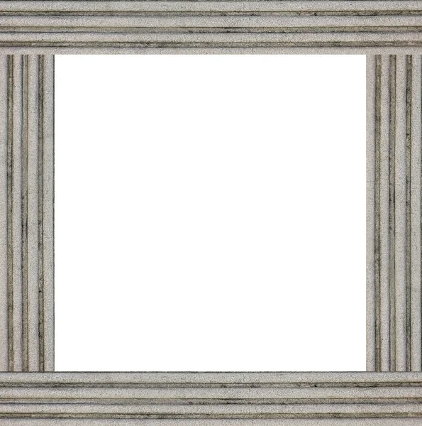 Weißer Rahmen Hintergrund Mit Verzierten Beton Design Grenzen — Stockfoto