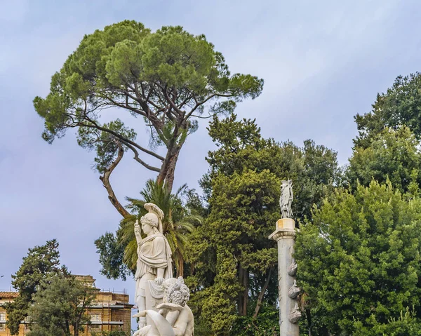 Urban Day Winter Season Scena Famous Piazza Del Popolo Rome — Stock Photo, Image