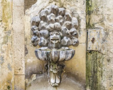 Villa borghese Parkı, Roma, İtalya, heykel yolluk çeşmede önden görünümü