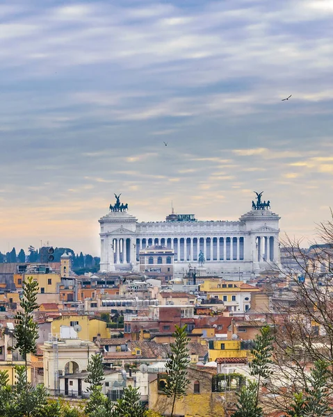 Temporada Invierno Roma Vista Aérea Desde Mirador Del Monte Pincio — Foto de Stock