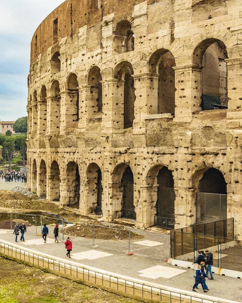 Roma Italia Dicembre 2017 Veduta Esterna Della Facciata Del Colosseo — Foto Stock