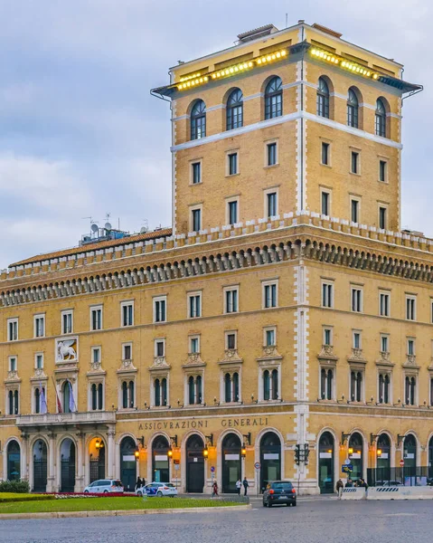 Roma Italia Diciembre 2017 Vista Exterior Del Palacio Venecia Piazza — Foto de Stock
