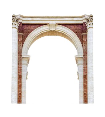 Rönesans veya barok tarzı kemer çerçeve arka plan izole fotoğraf