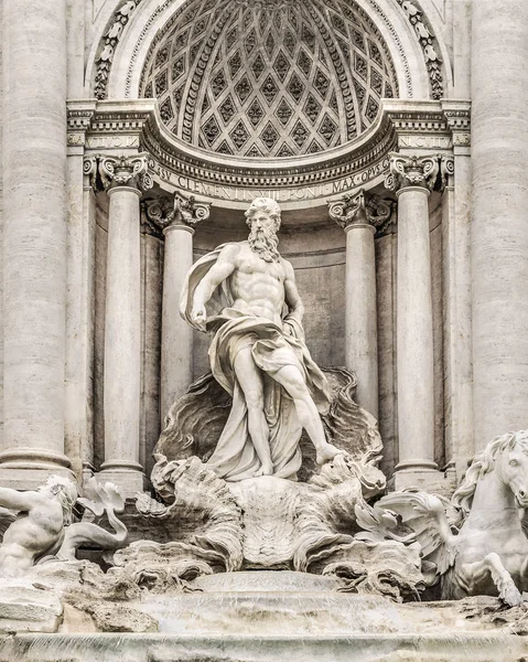 Barock Bernini Mästerverk Fontana Trevi Rom City Italien — Stockfoto