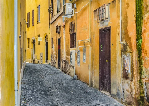 Rom Italien Dezember 2017 Urbane Wintertagsszene Einer Leeren Straße Rom — Stockfoto