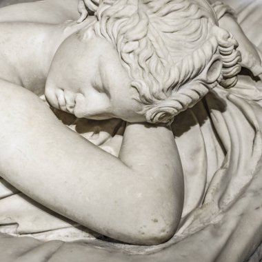 Ünlü Yunan Roma kopyası hermafrodit heykel detay