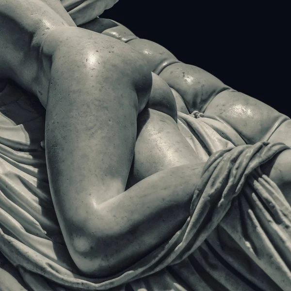 Famoso Grego Romano Cópia Hermafrodita Escultura Detalhe — Fotografia de Stock