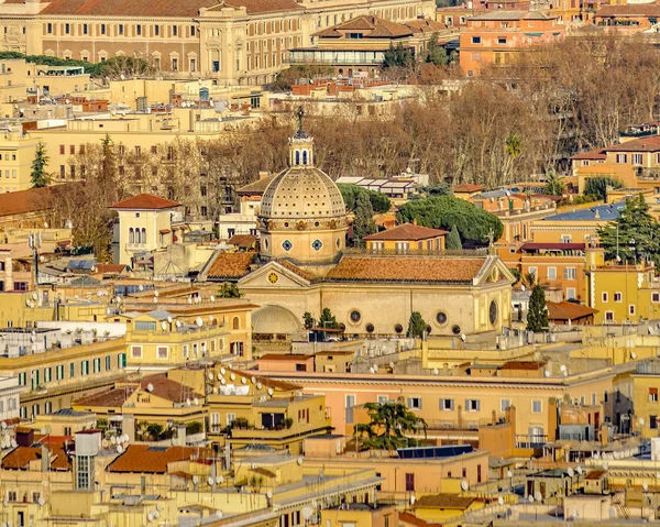 Vista Aérea Ciudad Roma Desde Mirador Basílica San Pedro — Foto de Stock