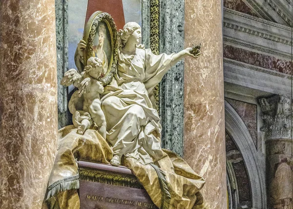 Vista Interior Basílica São Pedro Mais Famosa Igreja Católica Italiana — Fotografia de Stock