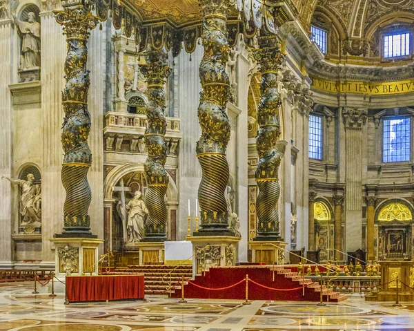 Vnitřní Pohled Nepředražené Nejslavnější Katolické Italské Církve Vatikánský Městský Stát — Stock fotografie