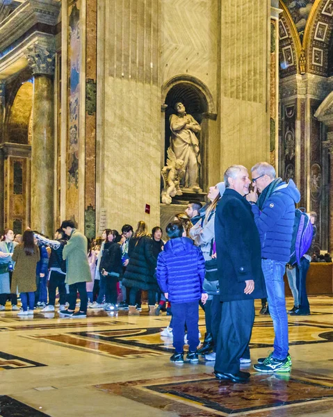 Roma Itália Janeiro 2018 Vista Interior Basílica São Pedro Mais — Fotografia de Stock