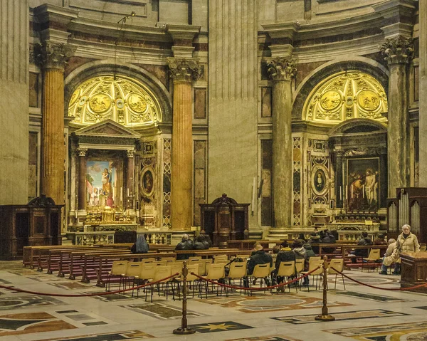 Rome Italie Janaurie 2018 Vue Intérieure Basilique Peters Célèbre Église — Photo