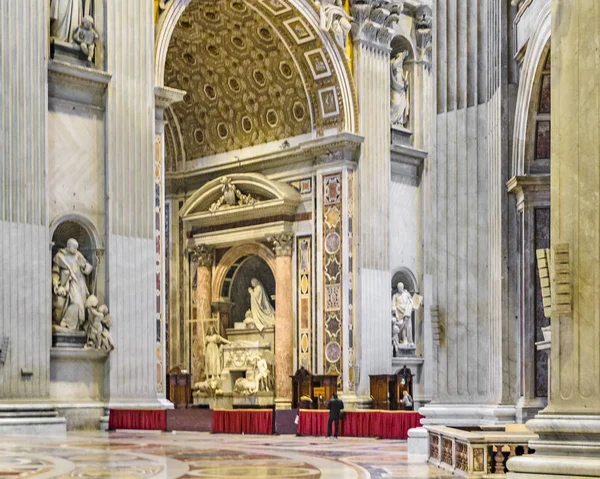 Vnitřní Pohled Nepředražené Nejslavnější Katolické Italské Církve Vatikánský Městský Stát — Stock fotografie
