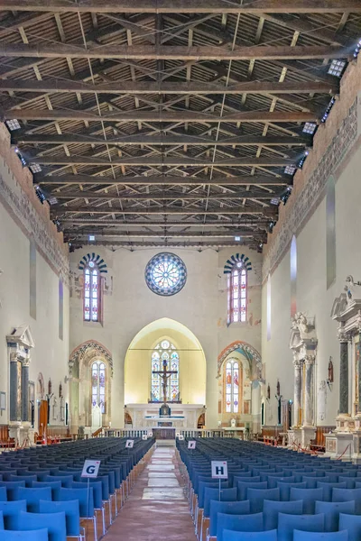 Vista Interior Igreja Católica São Francisco Localizada Cidade Lucca Itália — Fotografia de Stock