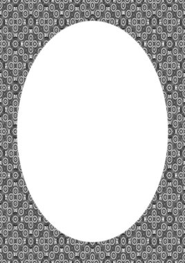 Dekore edilmiş tasarım sınırları olan beyaz daire çerçeve arkaplanı