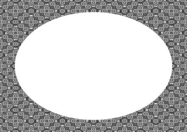 Dekore edilmiş tasarım sınırları olan beyaz daire çerçeve arkaplanı