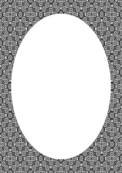 Dekore edilmiş tasarım sınırları olan beyaz daire çerçeve arkaplanı