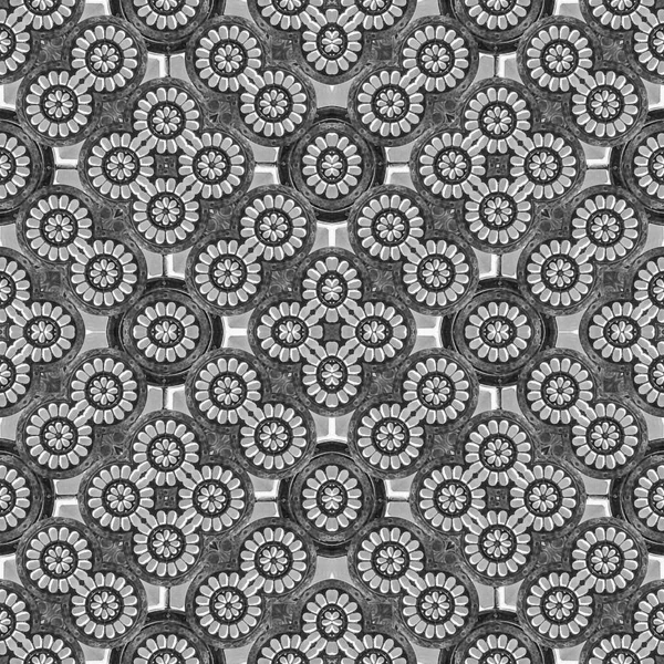 Digital Collage Technique Modern Rosette Motif Ornate Seamless Pattern Mosaci — Stock Photo, Image