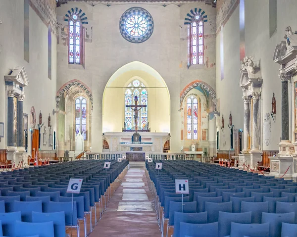 Lucca Itália Janeiro 2018 Vista Interior Igreja Católica São Francisco — Fotografia de Stock