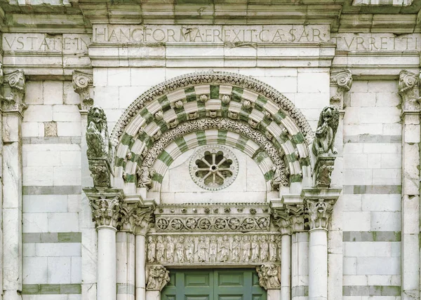 Exterior Front Detail View San Martino Cathedral Catholic Temple Located — Stock Photo, Image