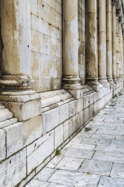 Piazza san martino Lucca şehir, İtalya içinde bulunan ünlü san martino Katedrali dış ayrıntı görünümü