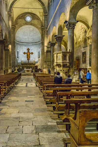 Lucca Italia Gennaio 2018 Veduta Interna Della Famosa Cattedrale San — Foto Stock