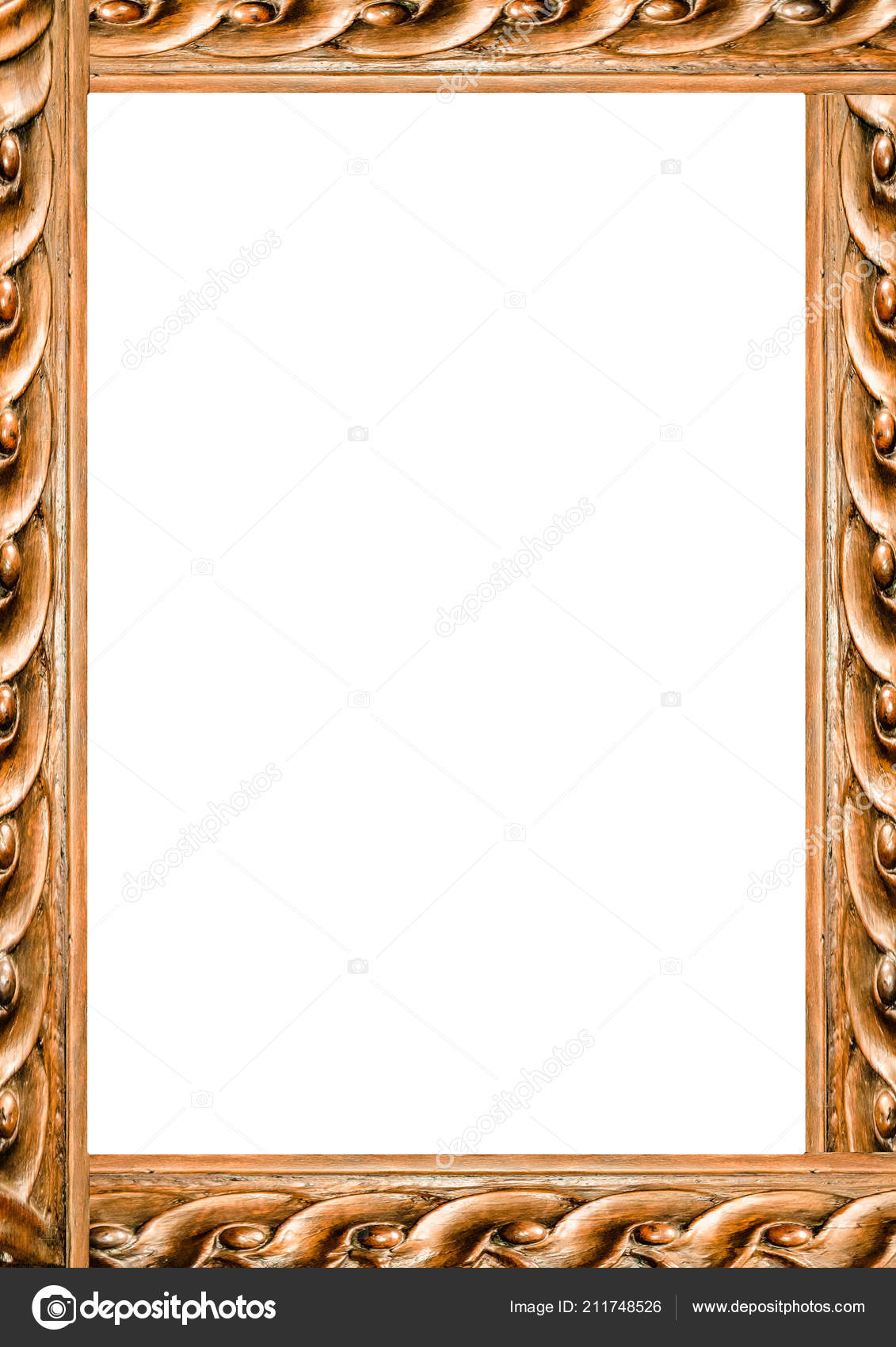 White Frame Background Decorated Design Borders Stock