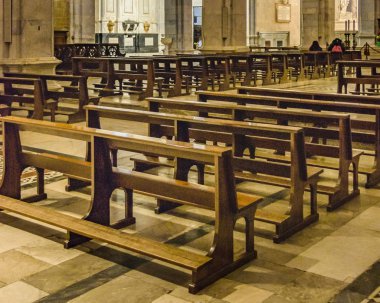 Lucca, İtalya, Ocak - 2018 - iç görünüm piazza san martino Lucca şehir, İtalya içinde yer alan famouse san martino Katedrali