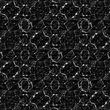 Dijital soyut geometrik grunge tarzı Dikişsiz desen arka plan tasarımı siyah ve beyaz renklerde