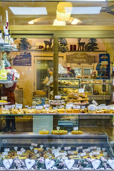 Lucca Itália Janeiro 2018 Vista Frontal Tradicional Padaria Centro Histórico — Fotografia de Stock