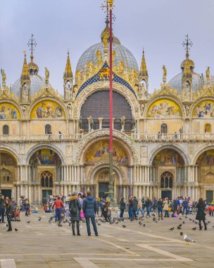 Venedik, İtalya, Ocak - 2018 - gün kış olay yerinde piazza san marcos Venedik kenti, İtalya