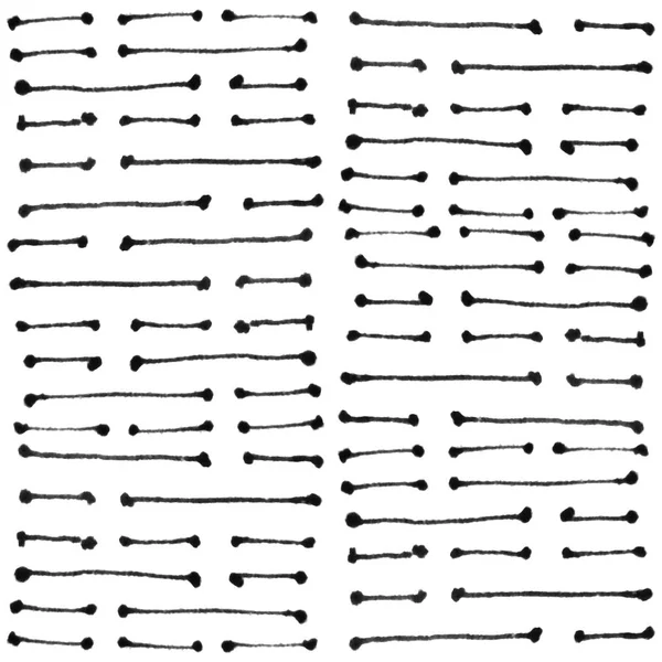 Rękę Wyciągnąć Motyw Liniowy Czarno Biały Wzór Bez Szwu — Zdjęcie stockowe