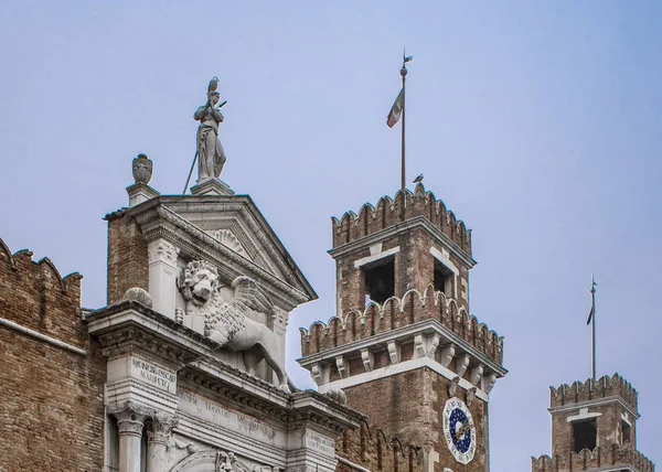 Vnější Pohled Starověké Arzenál Budování Benátky Město Itálie — Stock fotografie