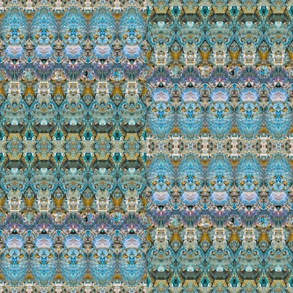 Digital Collage Technique Luxury Ornate Seamless Pattern Design Multicolored Tones — Stock Photo, Image