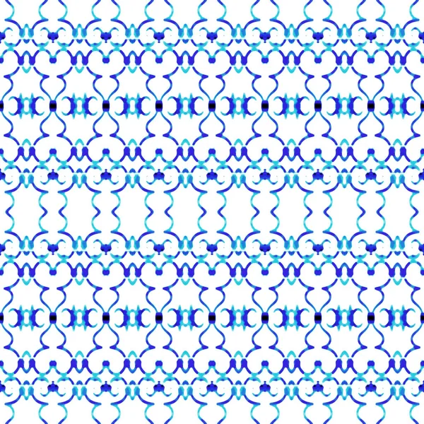 Digitale Collage Technik Verziert Nahtloses Muster Design Blauen Und Weißen — Stockfoto