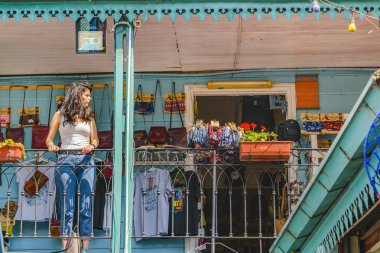 Buenos Aires, Arjantin, Eylül - 2018 - ünlü la boca mahalle, Buenos Aires, geleneksel yapıların dış görünümü