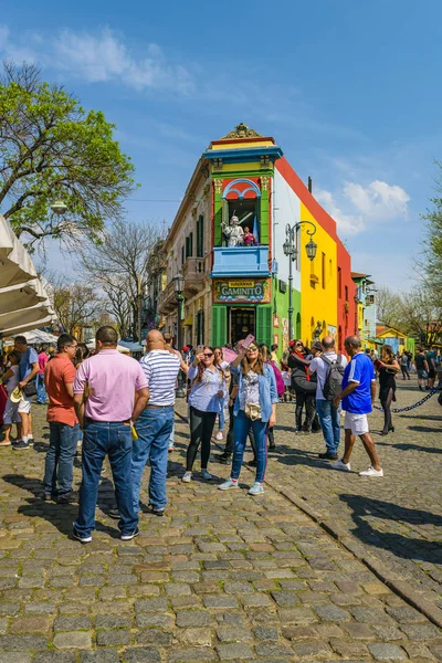 Buenos Aires Argentina Septiembre 2018 Calle Tradicional Famoso Barrio Boca — Foto de Stock