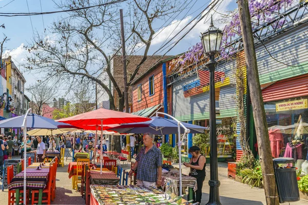 Buenos Aires Argentina Septiembre 2018 Calle Tradicional Famoso Barrio Boca — Foto de Stock