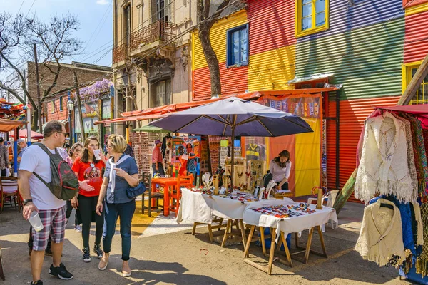 Buenos Aires Argentina Septiembre 2018 Calle Tradicional Famoso Barrio Boca —  Fotos de Stock