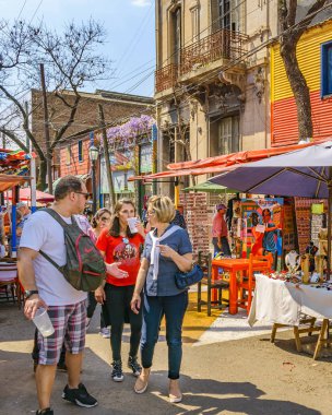 Ünlü la boca mahalle, Buenos Aires Buenos Aires, Arjantin, Eylül - 2018 - geleneksel sokak