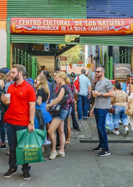 Ünlü la boca mahalle, Buenos Aires Buenos Aires, Arjantin, Eylül - 2018 - geleneksel sokak