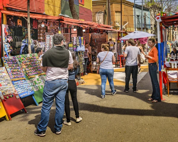 Buenos Aires Argentina Septiembre 2018 Calle Tradicional Famoso Barrio Boca — Foto de Stock