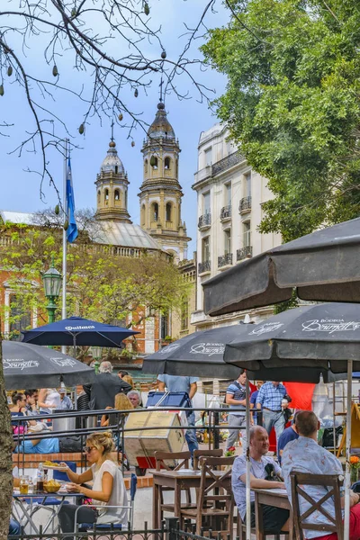 Buenos Aires Argentyna Września 2018 Sławny Tradycyjnych Dorrego Square Dzielnicy — Zdjęcie stockowe