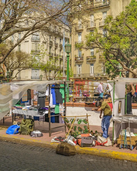 Buenos Aires Argentina September 2018 Знаменитая Традиционная Площадь Доррего Районе — стоковое фото