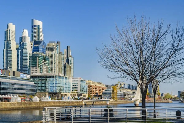 Nowoczesny Miejski Waterfront Puerto Madero Dzielnicy Mieście Buenos Aires Argentyna — Zdjęcie stockowe