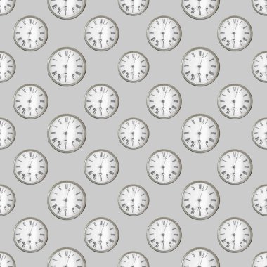 Konuşma Dikişsiz desen tasarım saat fotoğraf motig tasarımı gri renklerde