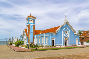 Punta, en önemli Katolik Kilisesi'nin dış görünümü del este şehir, Uruguay
