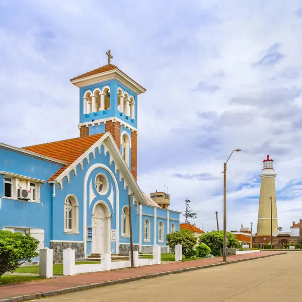 乌拉圭埃斯特角城最重要的天主教教会的外部视图 — 图库照片